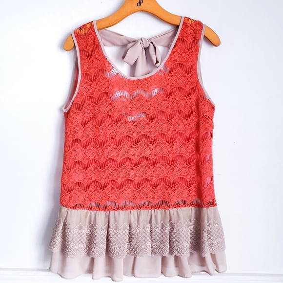 Ryu Tops - Crochet Ruffle Top